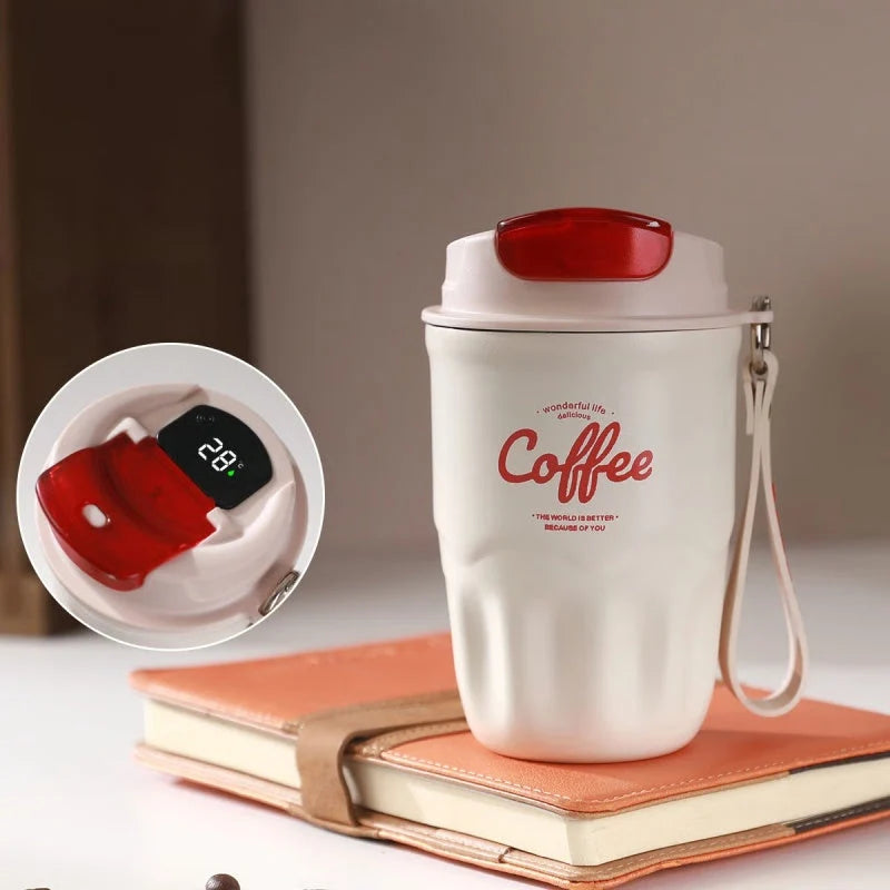 Portable Smart Thermal Coffee Cup With Temperature Display