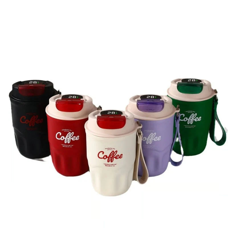 Portable Smart Thermal Coffee Cup With Temperature Display