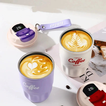 Portable Smart Thermal Coffee Cup With Temperature Display