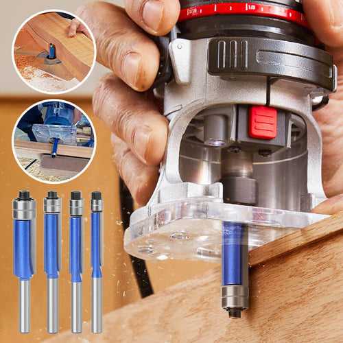 ⚙️ LIMITED-TIME 49% OFF! ✨ Biaxial Trimming Tool – Carbide Router Bit, Sharp Cut, Blue Nano Coating 🛠️