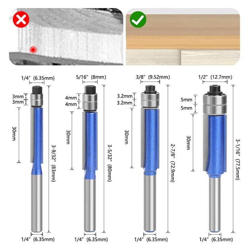 ⚙️ LIMITED-TIME 49% OFF! ✨ Biaxial Trimming Tool – Carbide Router Bit, Sharp Cut, Blue Nano Coating 🛠️