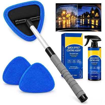 Dual Magnetic Car Window Cleaner | Streak-free Cleaning Kit For Car Glass
