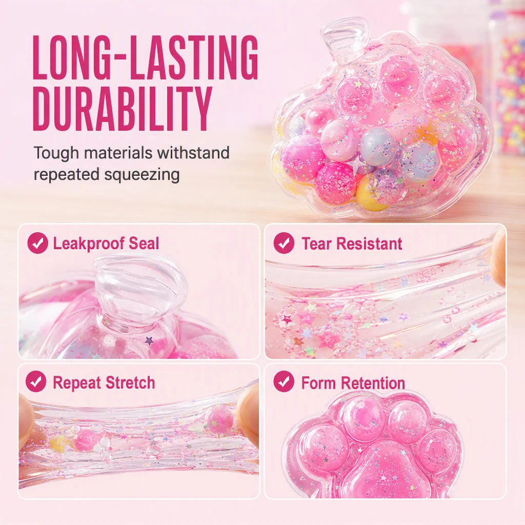 🎁Diy Fried Ice Squishy Toy Kit With Cat Claw Design For Kids