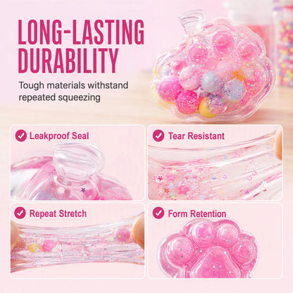 🎁Diy Fried Ice Squishy Toy Kit With Cat Claw Design For Kids