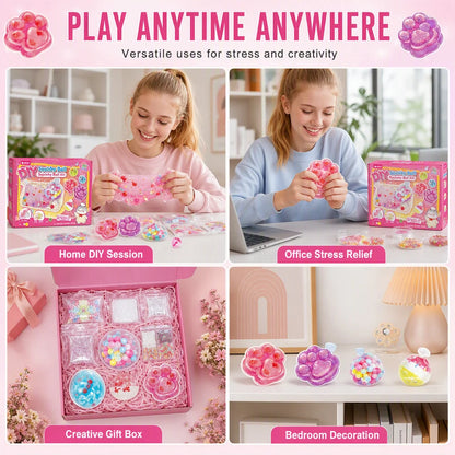 🎁Diy Fried Ice Squishy Toy Kit With Cat Claw Design For Kids