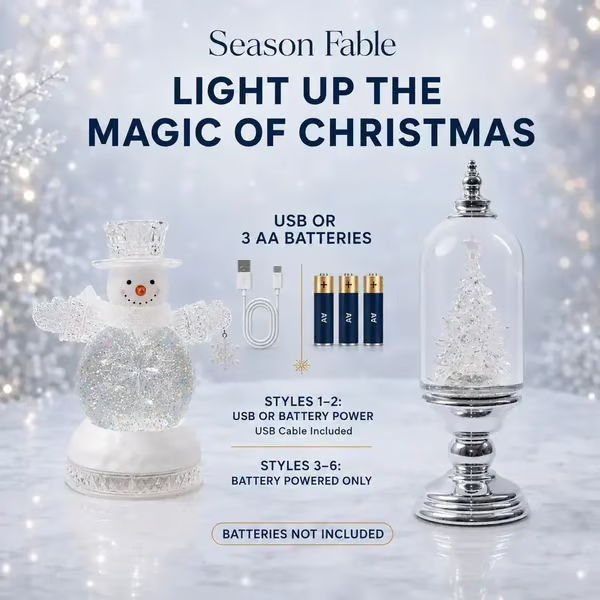 🎄❄️Illuminated musical Christmas snow globe lantern