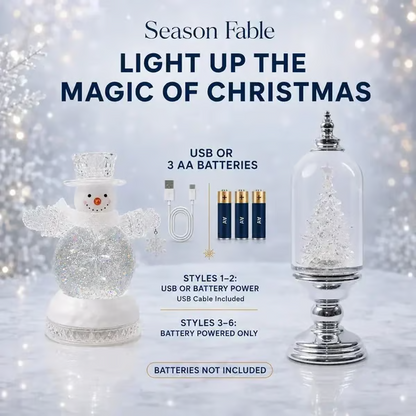 🎄❄️Illuminated musical Christmas snow globe lantern