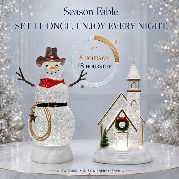 🎄❄️Illuminated musical Christmas snow globe lantern