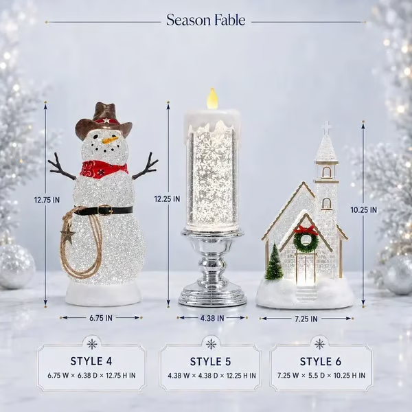 🎄❄️Illuminated musical Christmas snow globe lantern