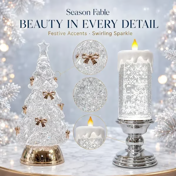 🎄❄️Illuminated musical Christmas snow globe lantern