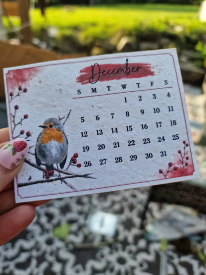 🌱Plantable Wildflower Calendar 2027 – Seed Paper Desk Calendar🌸