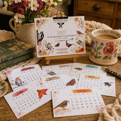 🌱Plantable Wildflower Calendar 2027 – Seed Paper Desk Calendar🌸