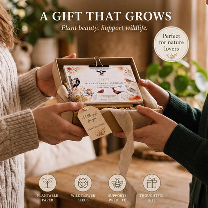 🌱Plantable Wildflower Calendar 2027 – Seed Paper Desk Calendar🌸