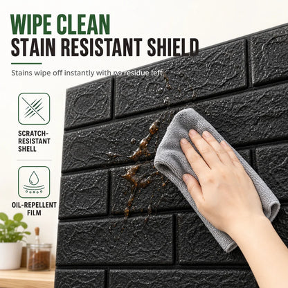 🍃🏆 Last Day Special Price £6.99 ! ⏰Transform Walls Instantly! Self-Adhesive 3D Brick Panels🏡🧱