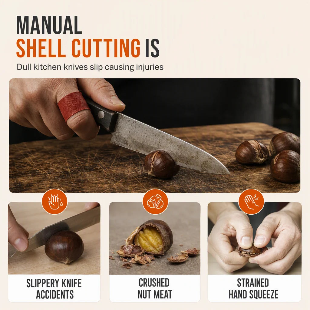 Stainless Steel Chestnut And Nut Cracker