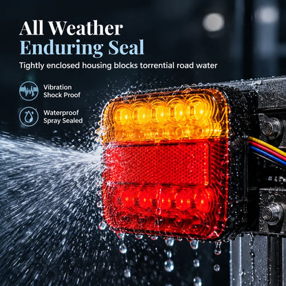 🚛 LIMITED-TIME 50% OFF! 💡 26-LED Dual-Color Tail Lights – Bright, Waterproof, 12V/24V ✅