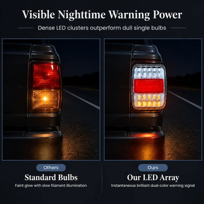 🚛 LIMITED-TIME 50% OFF! 💡 26-LED Dual-Color Tail Lights – Bright, Waterproof, 12V/24V ✅