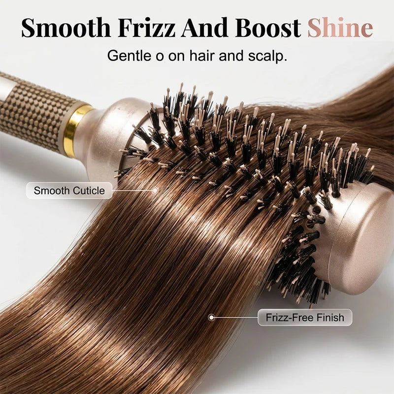 🏆 Last Day Special Price! 💇professional Volumizing Round Hair Brush – Vented Barrel, Ergonomic Grip, Salon Results ✨