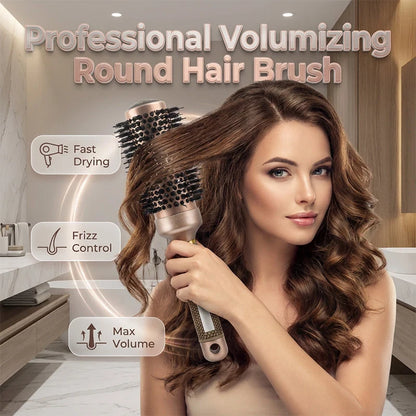 🏆 Last Day Special Price! 💇professional Volumizing Round Hair Brush – Vented Barrel, Ergonomic Grip, Salon Results ✨