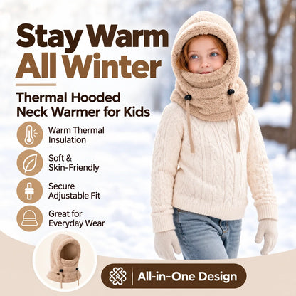 3-in-1 Kids' Winter Hood – Soft Fleece Hat, Face Cover & Neck Warmer❄️🧣