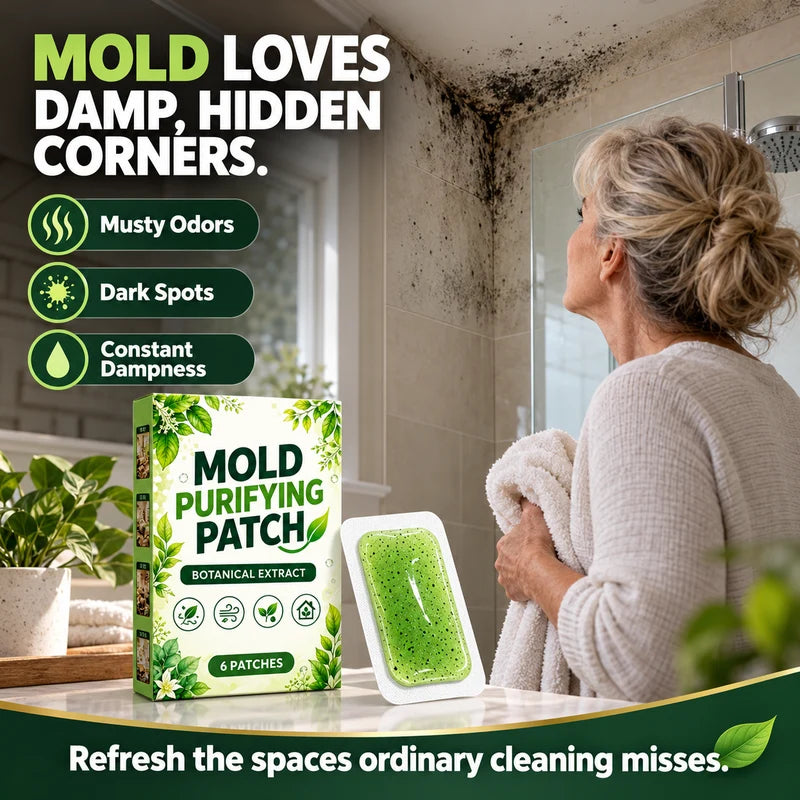 🧪6Pcs Mold Purifying Patches – Botanical Mildew Removal Pads, Long Lasting Mold Inhibitor