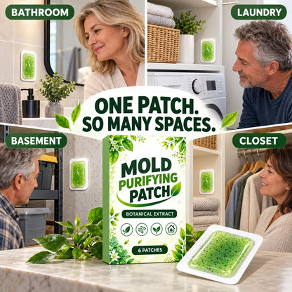 🧪50% OFF NOW! 6Pcs Mold Purifying Patches – Botanical Mildew Removal Pads, Long Lasting Mold Inhibitor for Bathroom, Kitchen, Wall Corners & Damp Hidden Spots