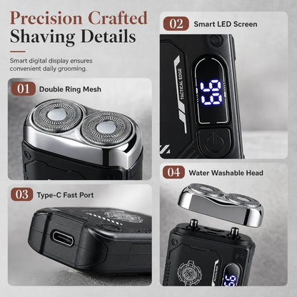 Mini Portable Electric Dual Head Shaver for Men