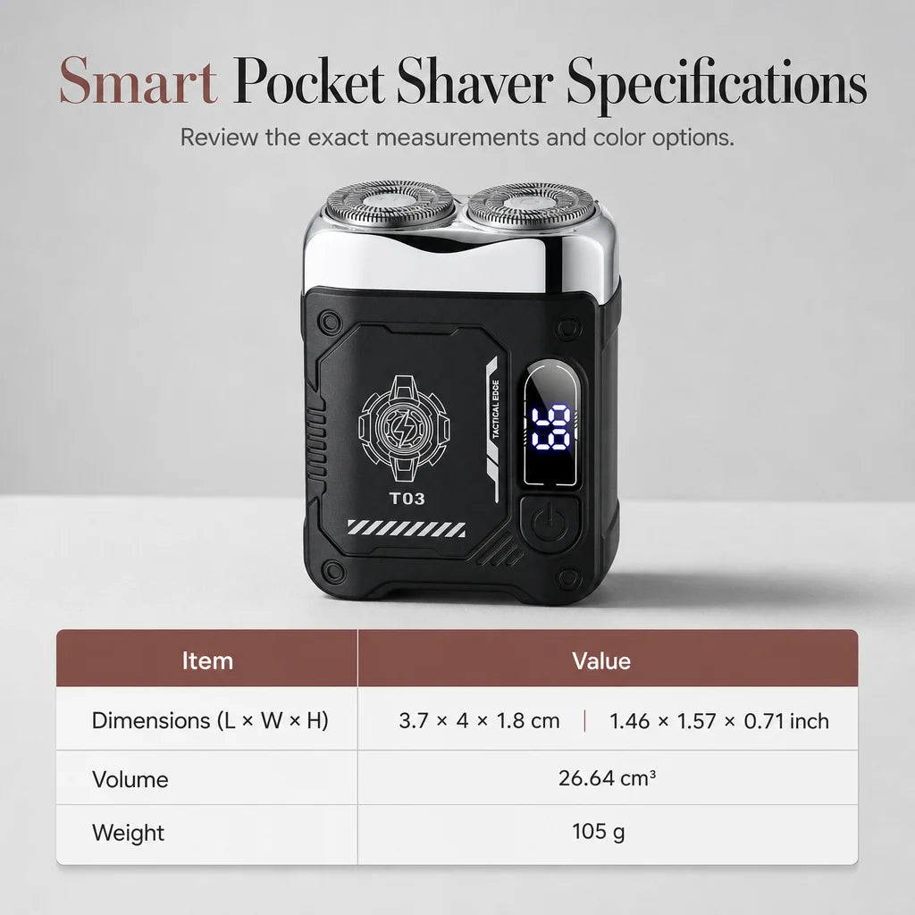 Mini Portable Electric Dual Head Shaver for Men