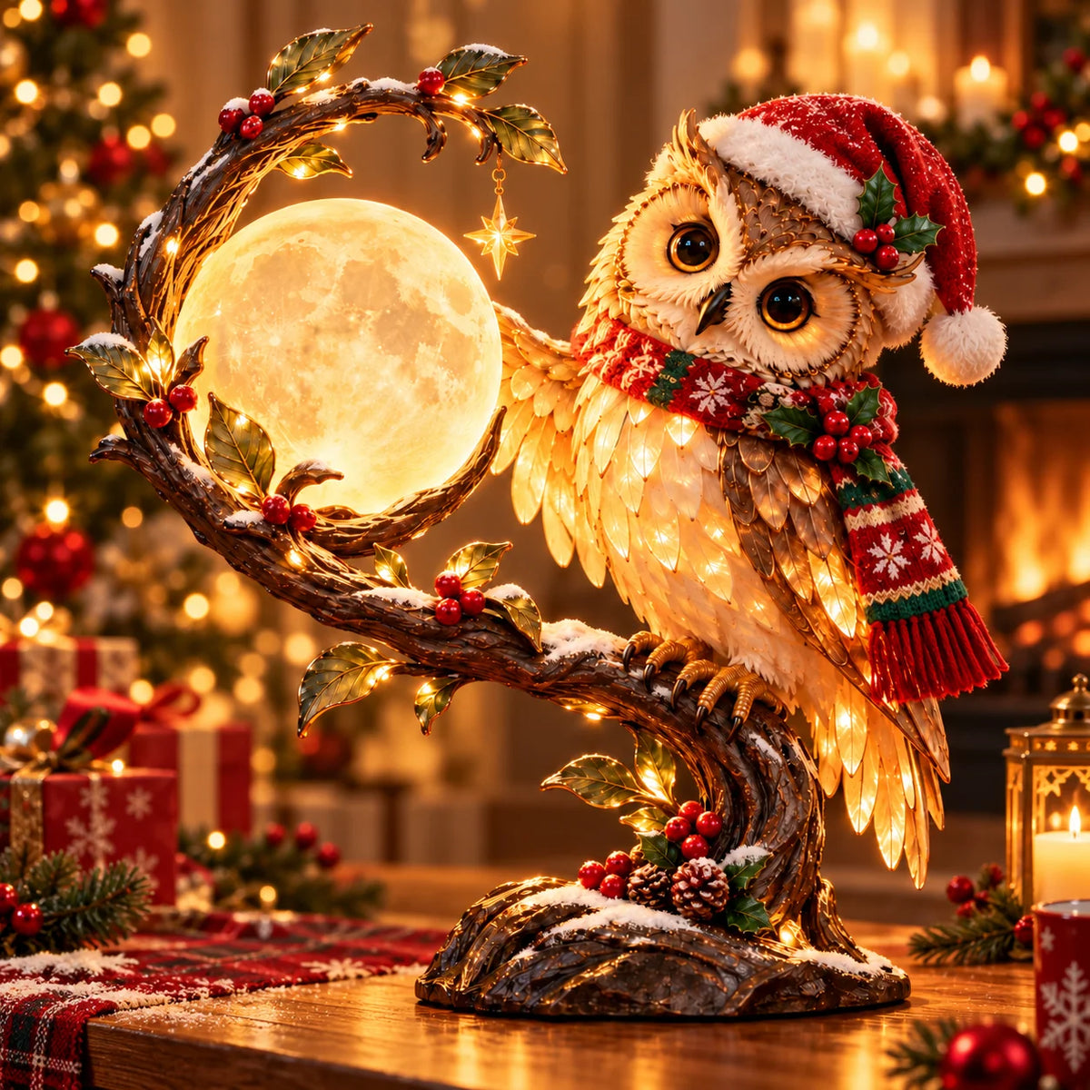 🎄 Christmas Limited-Time Sale | Moonkeeper Owl™ – Lighted Christmas Owl