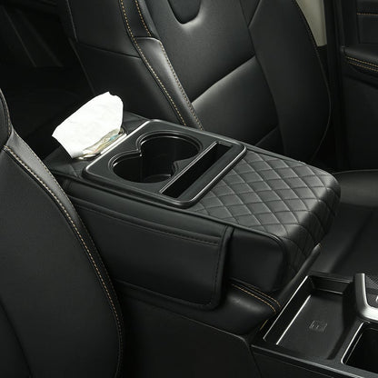 🔥 Multifunctional PU Leather Car Armrest Box Mat