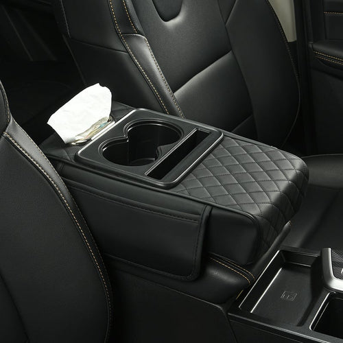 🔥 Multifunctional PU Leather Car Armrest Box Mat