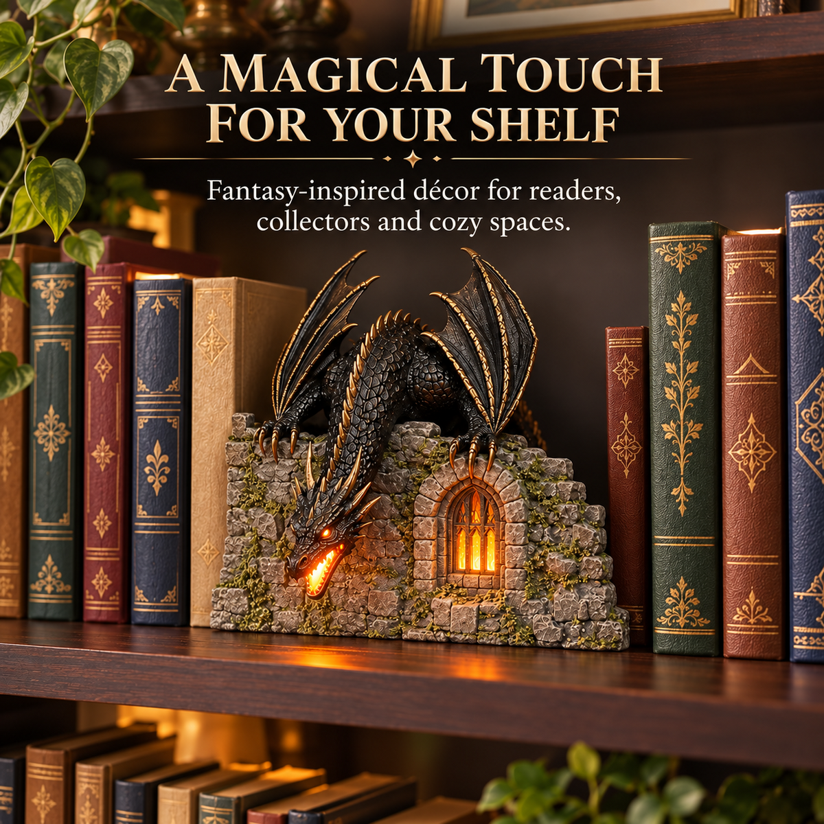 🐉Dragon Humidifier with Flame Effect – Fantasy Magic for Your Reading Nook