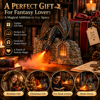 🐉Dragon Humidifier with Flame Effect – Fantasy Magic for Your Reading Nook