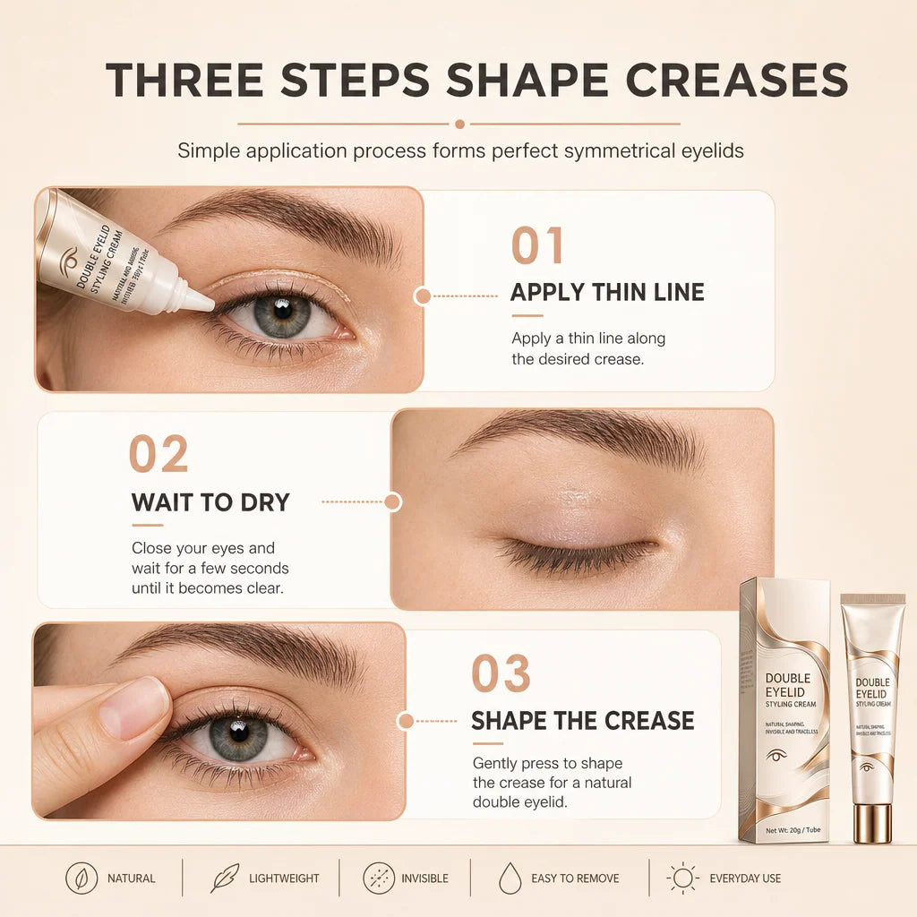 Ditch Eyelid Tape Instantly! Invisible Double Eyelid Styling Gel