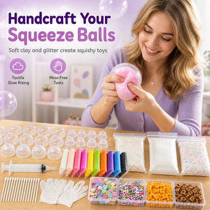 🎨 🧸 DIY Clay Squeeze Ball Kit — Handmade Stress Relief Fun for Kids ✨