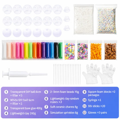 🎨 🧸 DIY Clay Squeeze Ball Kit — Handmade Stress Relief Fun for Kids ✨