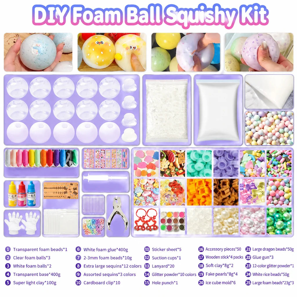 🎨 🧸 DIY Clay Squeeze Ball Kit — Handmade Stress Relief Fun for Kids ✨