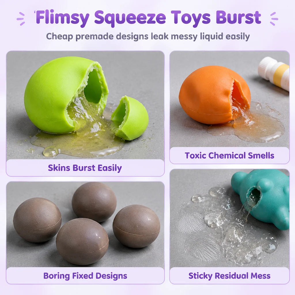 🎨 🧸 DIY Clay Squeeze Ball Kit — Handmade Stress Relief Fun for Kids ✨