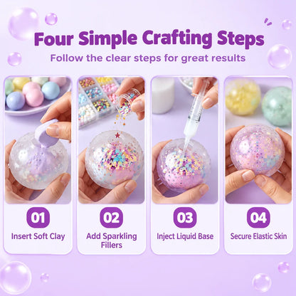 🎨 🧸 DIY Clay Squeeze Ball Kit — Handmade Stress Relief Fun for Kids ✨