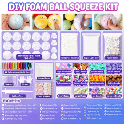 🎨 🧸 DIY Clay Squeeze Ball Kit — Handmade Stress Relief Fun for Kids ✨