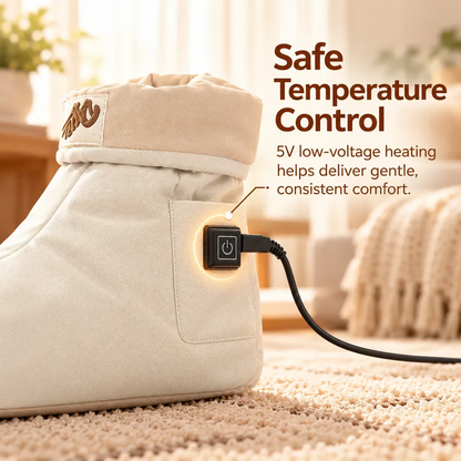 USB-Heated Foot Warmer Boots – Waterless Electric Foot Warmers
