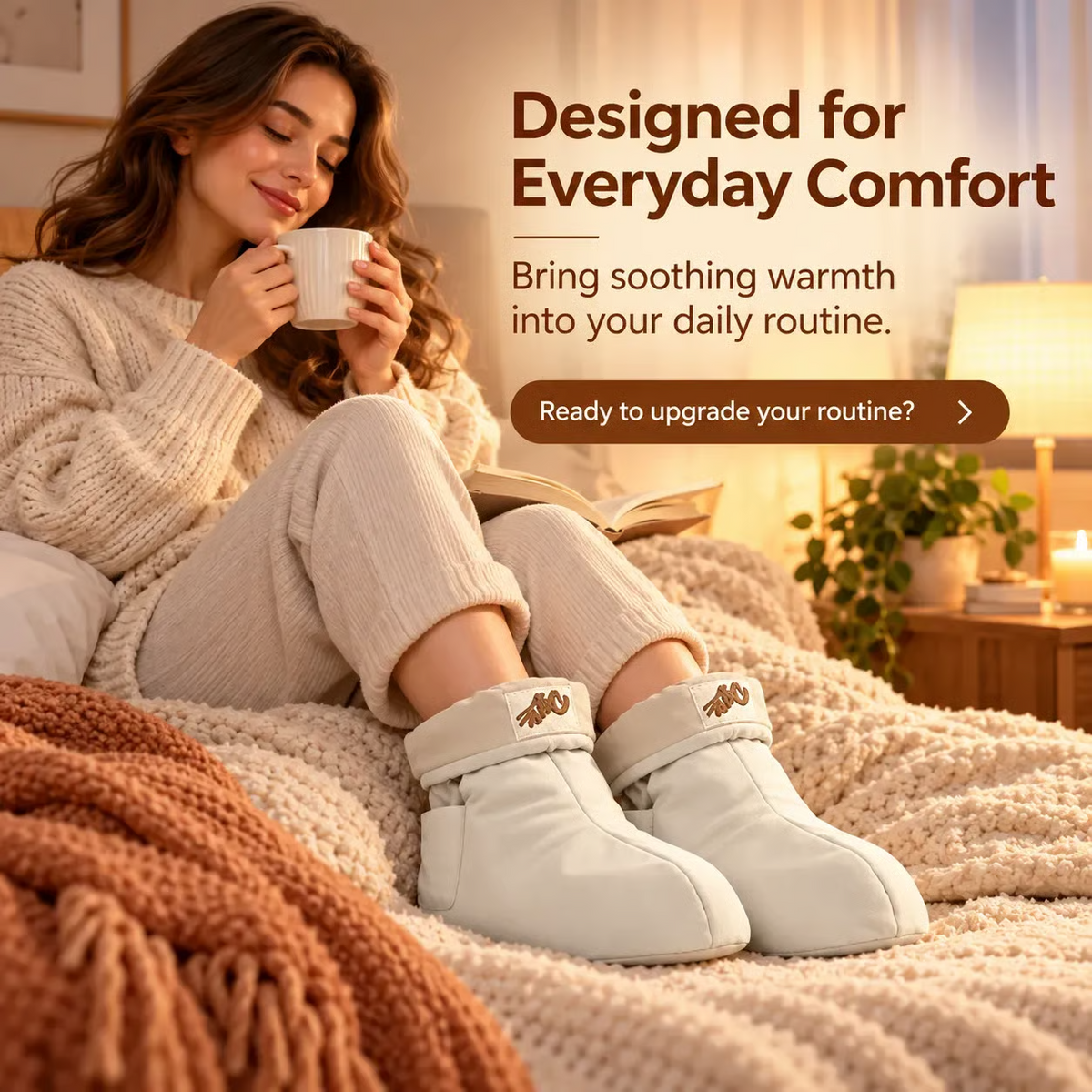 USB-Heated Foot Warmer Boots – Waterless Electric Foot Warmers