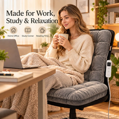 🔥 Heated Chair Cushion – Dual-Zone Fast-Warming Seat & Back Pad