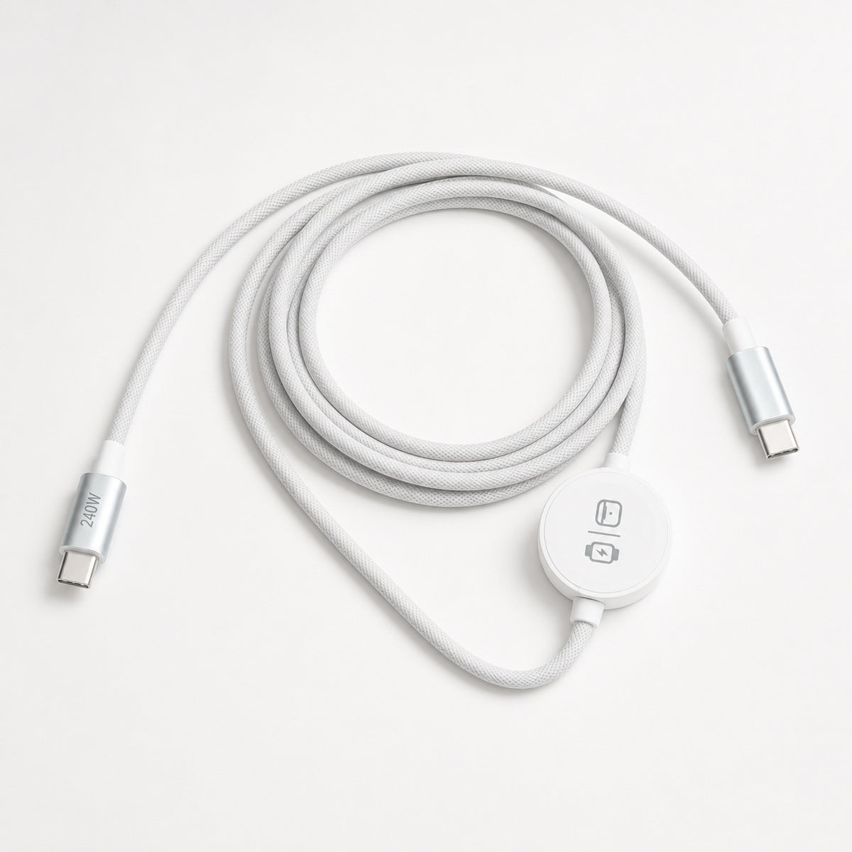 New 240W Fast Charging Cable for Apple Watch iWatch, Wireless Magnetic Charging Circular Data Cable