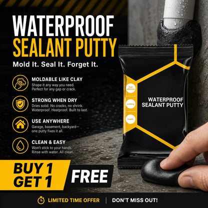 🏠 Limited-time 50% Off! Waterproof Sealant Putty, Mouldable Hole Sealing Filler For Pipe Wall Gap Blocking