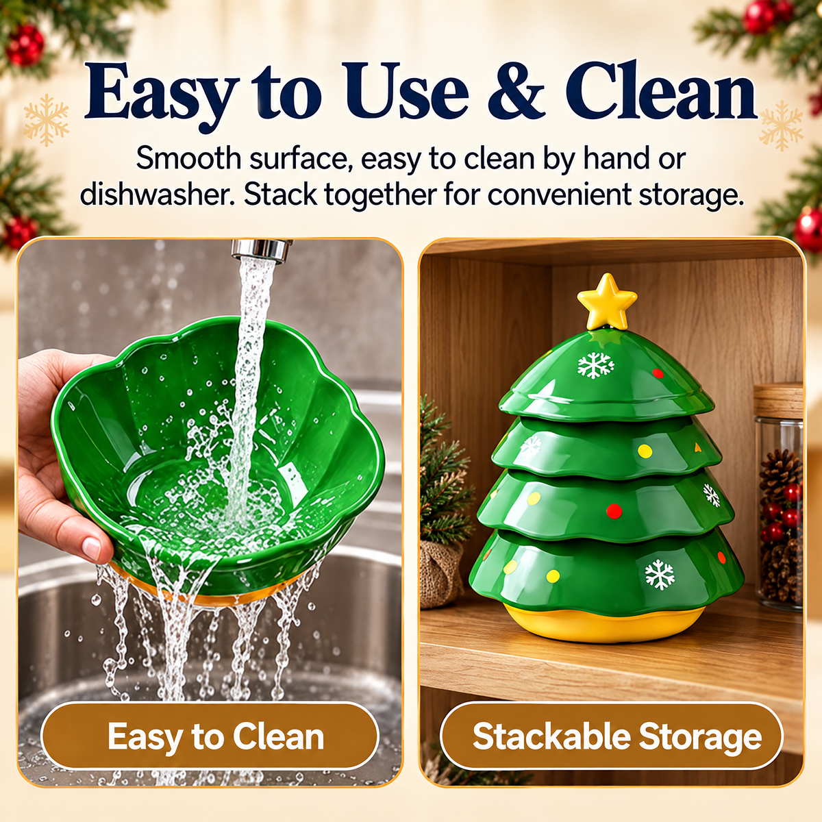Christmas Tree Mahjong Dice Dish – Festive, Multi-Use Tabletop Organizer