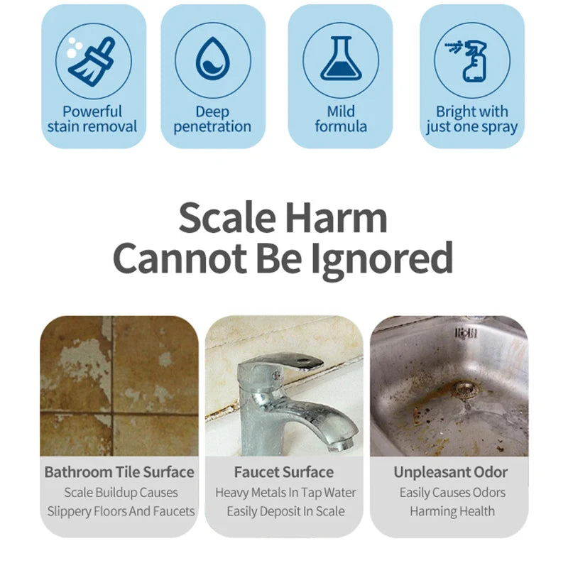 🚿 50% Off! Powerful Bathroom Cleaner—removes Limescale, Soap Scum, And Hard Water Stains. Spray, Wait, And Wipe—no Hard Scrubbing Needed! ✨🧴