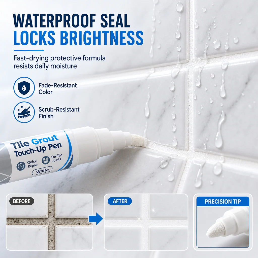 White Tile Grout Repair Pen