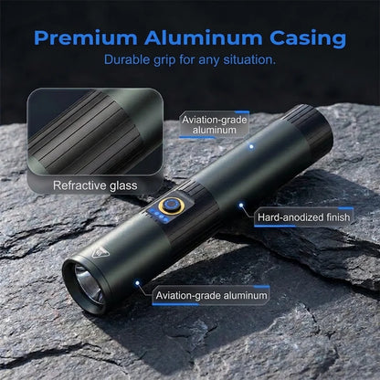 🔦 LIMITED-TIME 50% OFF! ✨ Ultra-Bright Tactical Flashlight with Zoom Function – Rugged, Waterproof, Rechargeable 🏕️