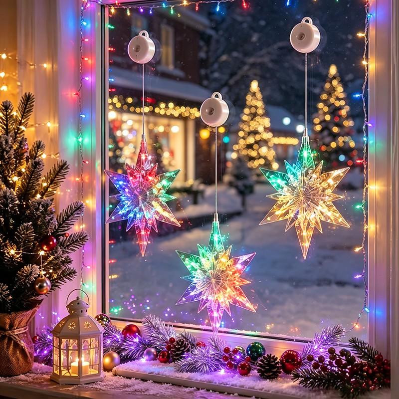 🎄✨ DIY Christmas Suction Window Lights – No drill, battery & reusable ✨